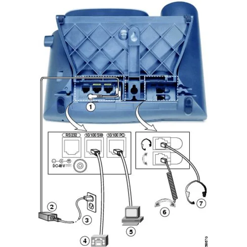 IP-телефон Cisco CP-7940G (некондиция, сломан держатель трубки) 